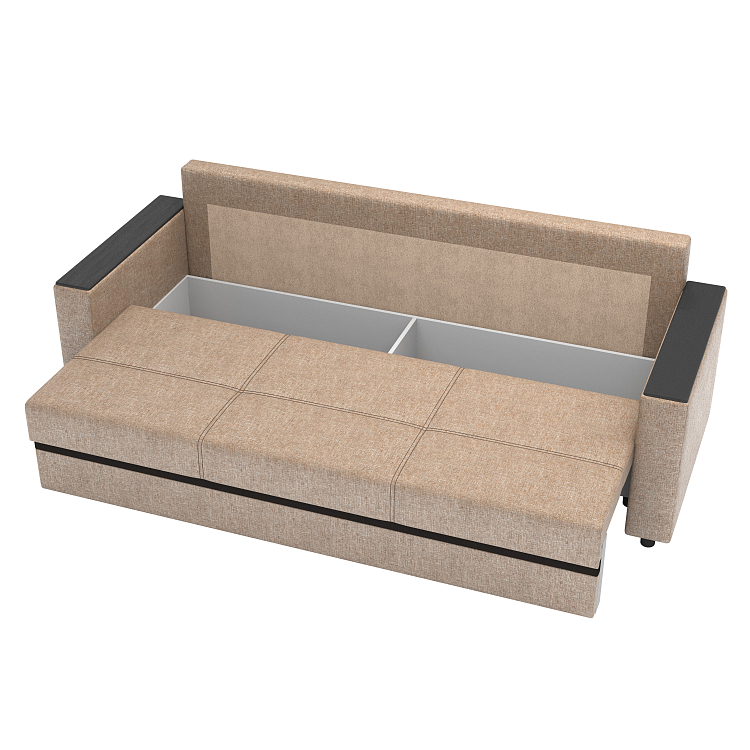 Смарт/ Диван - кровать 3-х мест рогожка Амелия Люкс светло-бежевая